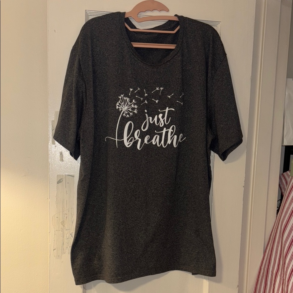 Women’s Gray 'Just Breathe' Graphic T-Shirt